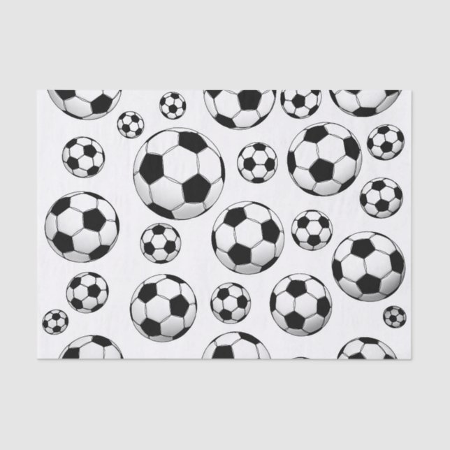 Papier Mousseline Motif de ballon de football (Recto)