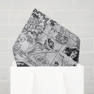 Papier Mousseline Motif de bande dessinée vintage de Wonder Woman