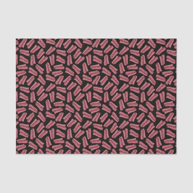 Papier Mousseline Motif de bandes de lard (Recto)