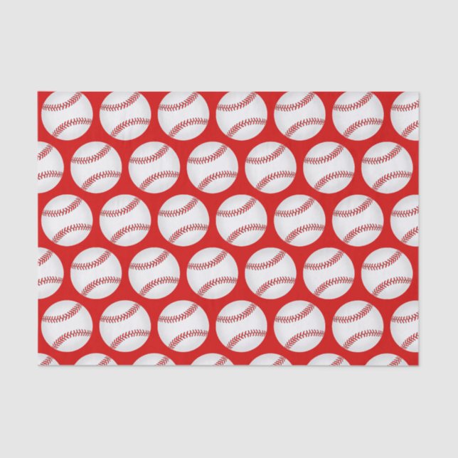 Papier Mousseline Motif de baseball (Recto)