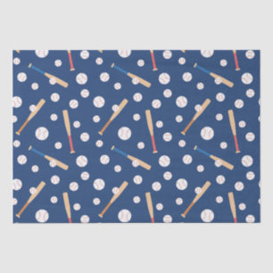 Papier Mousseline Motif de baseball et de bats