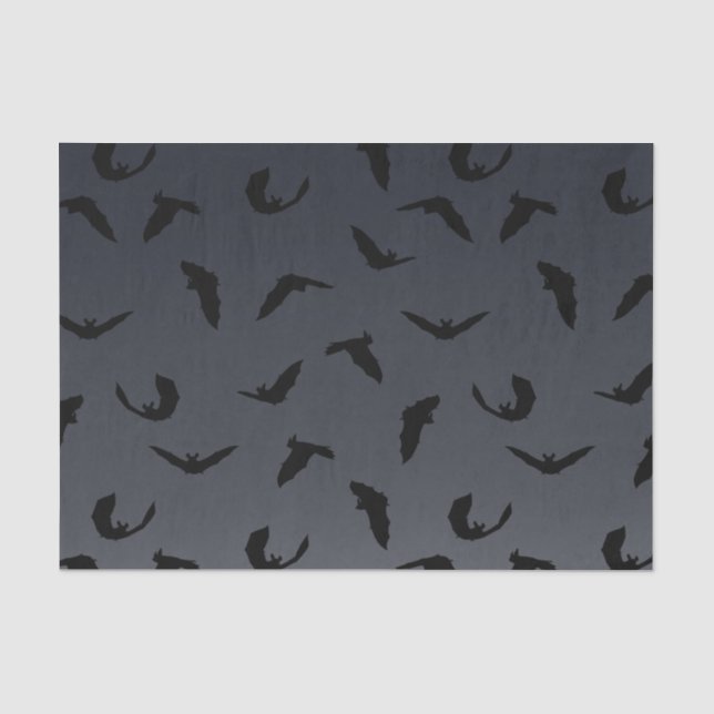 Papier Mousseline Motif de batte sur le gris de gradient (Recto)