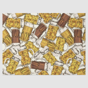 Papier Mousseline Motif de bière pression, bière de blé, pilsner