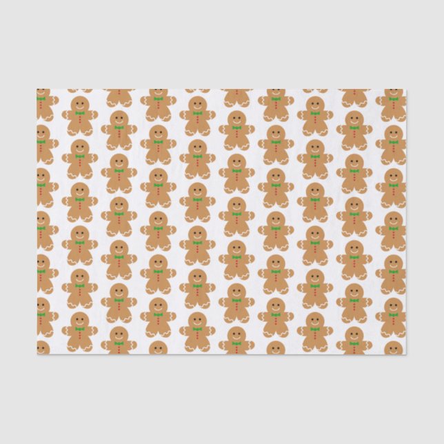 Papier Mousseline Motif de bonhomme en pain d'épice (Recto)