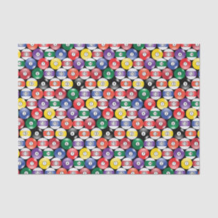 Papier Mousseline Motif de boule de piscine de billard