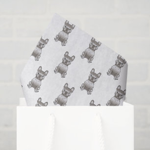 Papier Mousseline Motif de bouledogue français Isabella / chien Fren