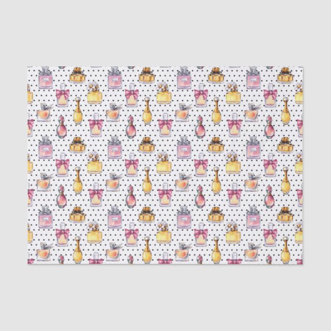 Papier Mousseline Motif de bouteille de Parfum (Recto)