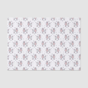 Papier Mousseline Motif de canicules Fluffy Rose