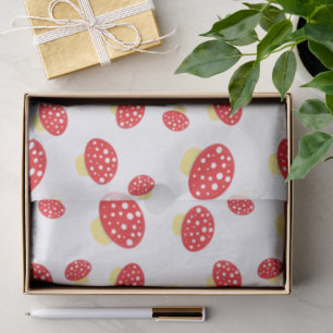 Papier Mousseline Motif de champignons à taches rouges mignons