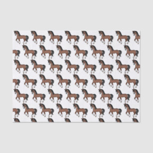 Papier Mousseline Motif de cheval trottant de dessin animé mignon ma