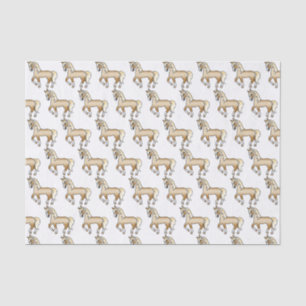 Papier Mousseline Motif de cheval trottant de dessin animé mignon Pa