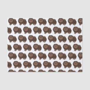 Papier Mousseline Motif de chien de dessin animé mignon Pomeranian m