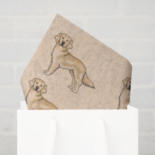 Papier Mousseline Motif de chien de dessin animé mignon Retriever do