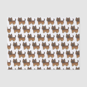 Papier Mousseline Motif de chien de dessin animé mignon Terrier Cair