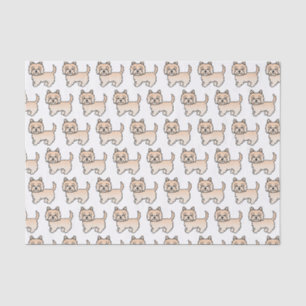 Papier Mousseline Motif de chien de dessin animé mignon Terrier Cair