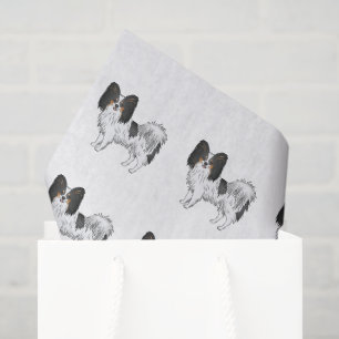 Papier Mousseline Motif de chiens de dessin animé heureux Papillon t
