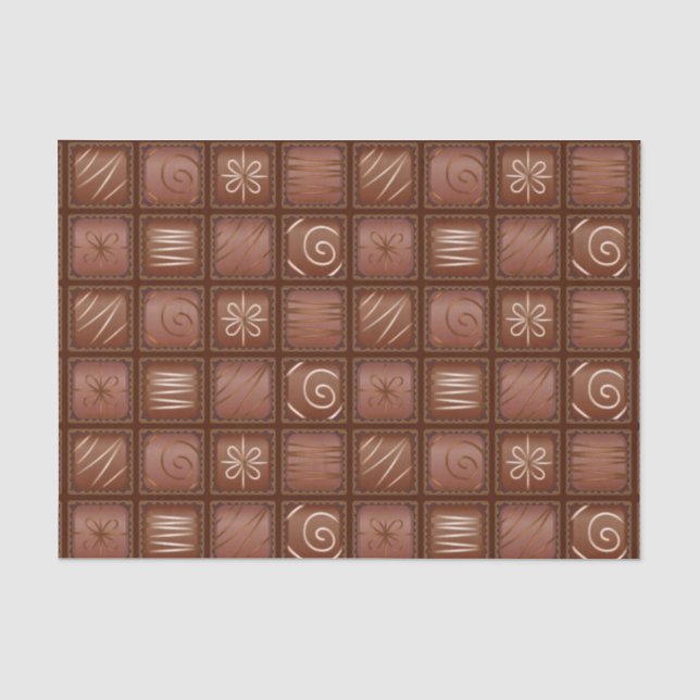 Papier Mousseline Motif de chocolat (Recto)