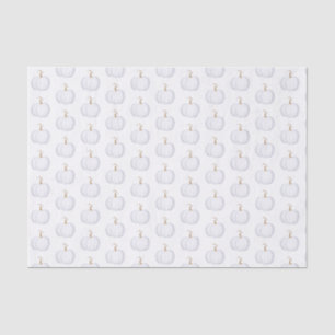Papier Mousseline Motif de Citrouille blanc de papier tissu