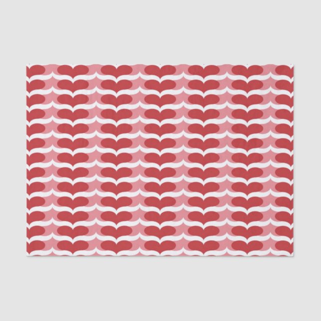 Papier Mousseline Motif de coeur (Recto)