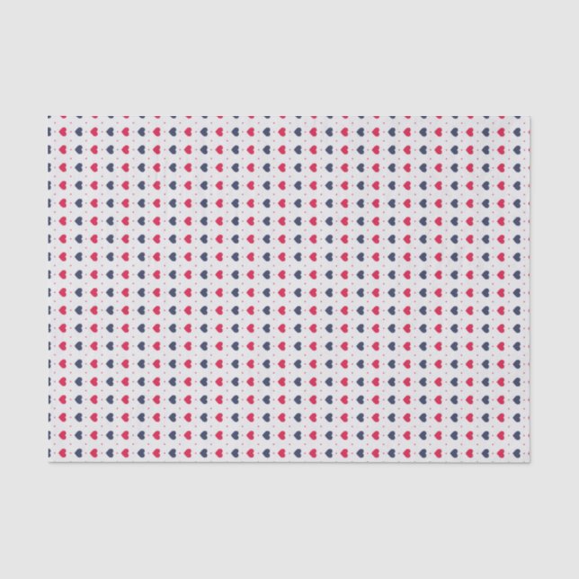 Papier Mousseline Motif de coeur mignon Doux Amour Saint Valentin (Recto)