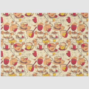 Papier Mousseline Motif de collage à l'éphémère no 3 Affogato