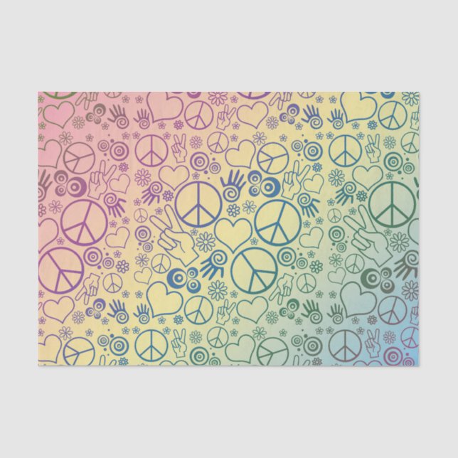 Papier Mousseline Motif de conception de symbole de paix (Recto)