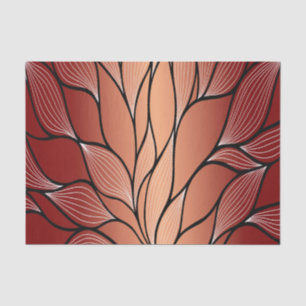 Papier Mousseline Motif de congé de bronze de cuivre rustique