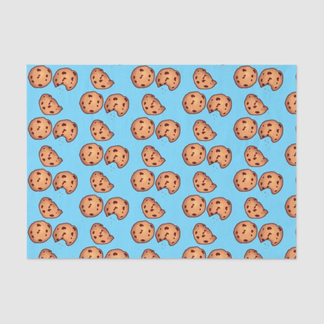 Papier Mousseline Motif de cookies à puces de chocolat (Recto)
