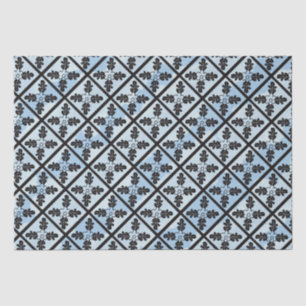 Papier Mousseline Motif de courtepointe en chêne bleu Charte