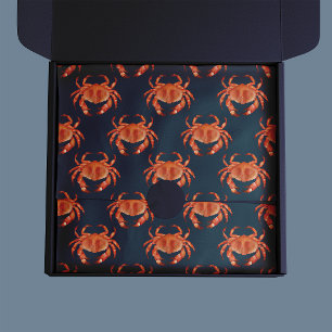 Papier Mousseline Motif de crabes au bord de la mer
