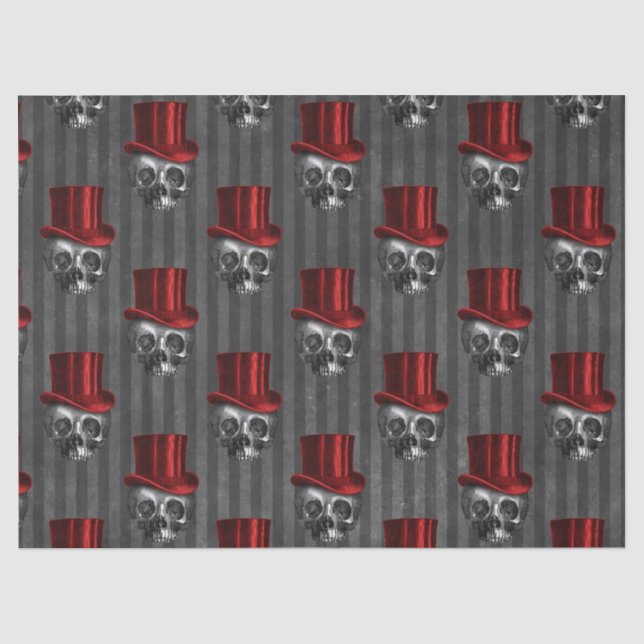 Papier Mousseline Motif de crâne steampunk cool (Recto)