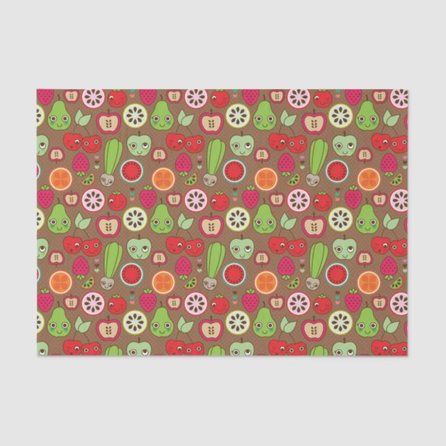 Papier Mousseline Motif de cuisine de fruit (Recto)