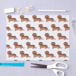 Papier Mousseline Motif de Dachshund Dachshund de la sable rouge
