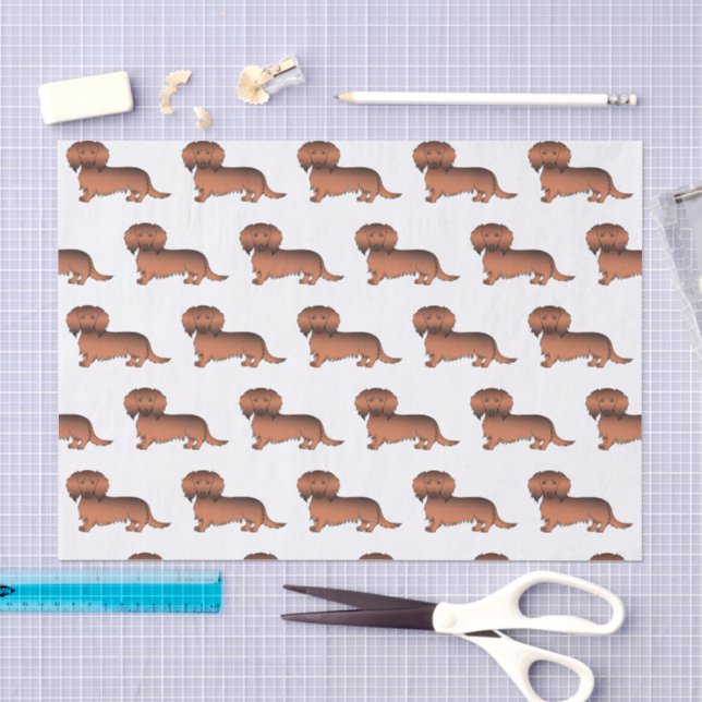 Papier Mousseline Motif de Dachshund Dachshund de la sable rouge (Artisanat)