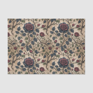 Papier Mousseline Motif de découpage Rose gothique foncé