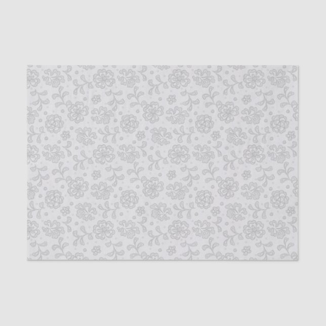 Papier Mousseline Motif de dentelle, cru 1 de fleur (Recto)