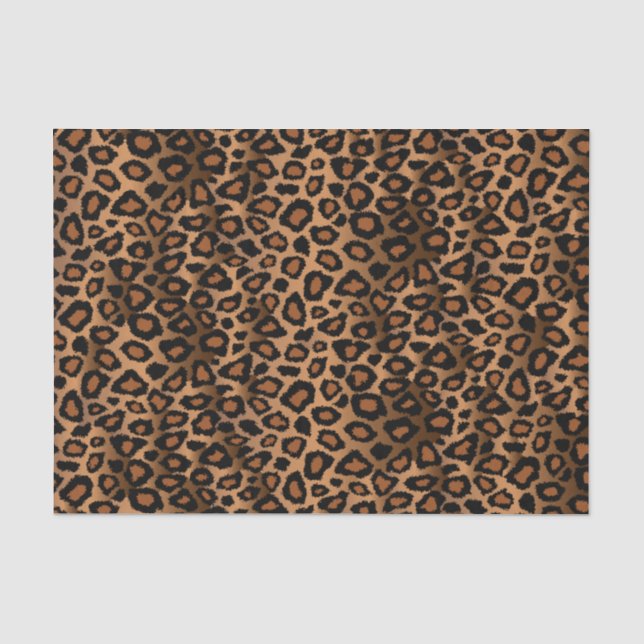 Papier Mousseline Motif de design de Leopard Brown (Recto)