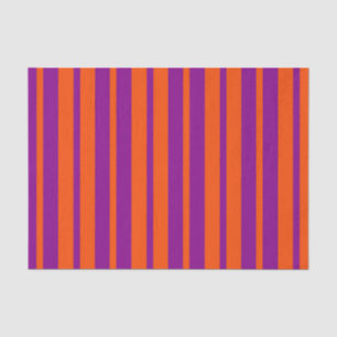 Papier Mousseline Motif de design de rayures élégantes orange et vio