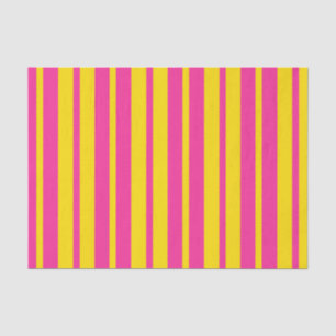 Papier Mousseline Motif de design de rayures élégantes rose jaune