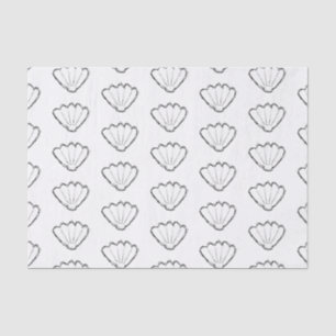Papier Mousseline Motif de dessin Esquisse de coquillage