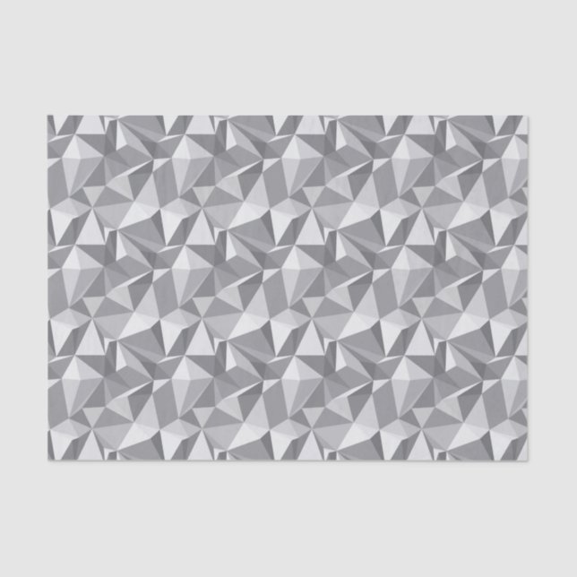 Papier Mousseline Motif de diamant - polygone abstrait (Recto)