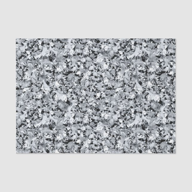 Papier Mousseline Motif de diamants blancs (Recto)