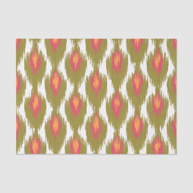 Papier Mousseline Motif de diamants de la tribu Abstraite de la Mage (Recto)