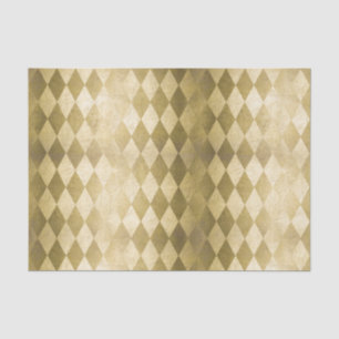 Papier Mousseline Motif de diamants de l'arlequin chic Gold