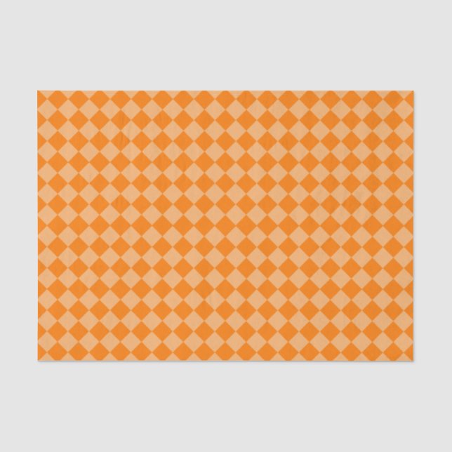 Papier Mousseline Motif de diamants orange combiné par STaylor (Recto)