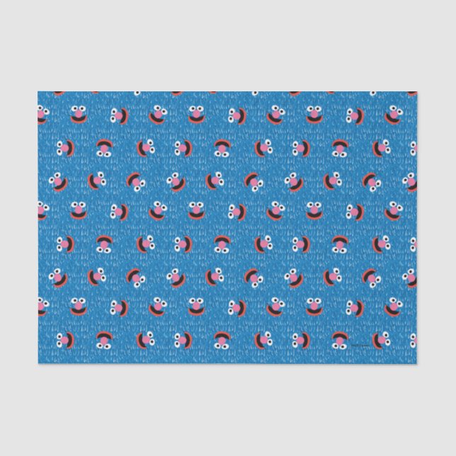 Papier Mousseline Motif de face de fourrage de Grover (Recto)