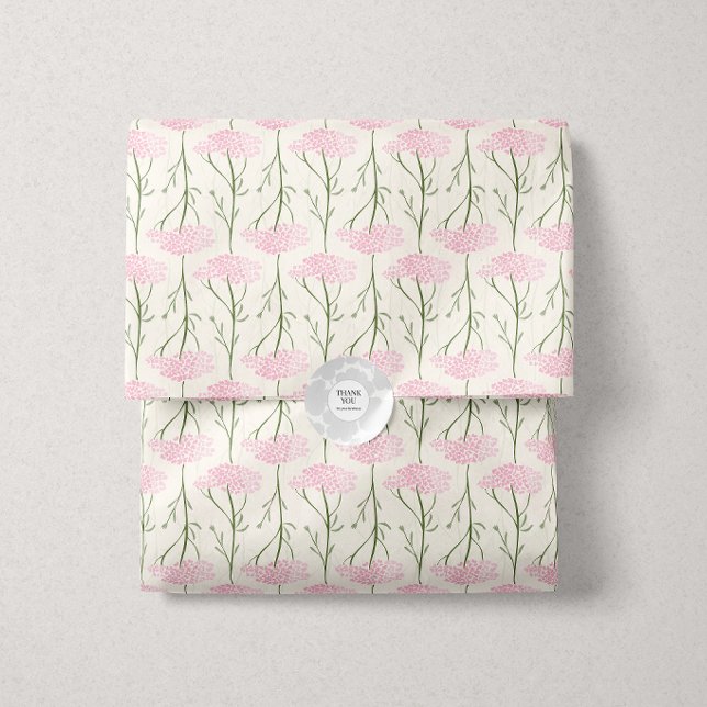 Papier Mousseline Motif de feuillage de fleur sauvage délicate rose  (Créateur téléchargé)