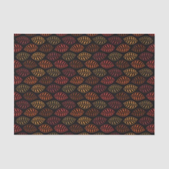 Papier Mousseline Motif de feuille d'automne d'automne (Recto)