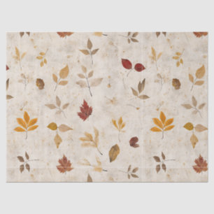 Papier Mousseline Motif de feuilles pressées rustiques – Botanique d