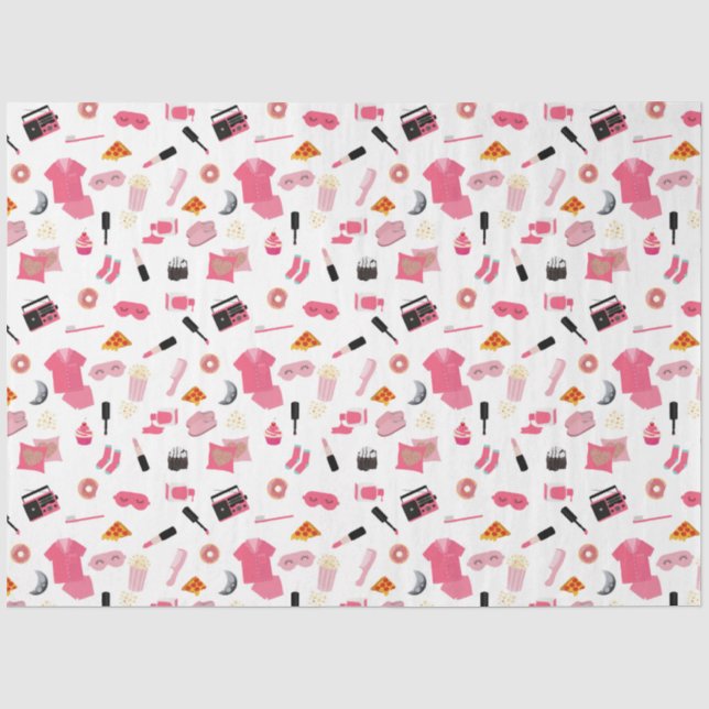 Papier Mousseline Motif de Fille Rose de la fête de bois (Recto)